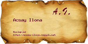 Acsay Ilona névjegykártya
